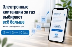  Итоги 7 месяцев 2026 года: более ___ тысяч кубанцев отказались от бумажных квитанций за газ
