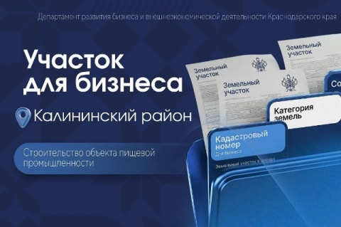 Представлена площадка для размещения объекта пищевой промышленности