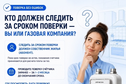 Кто должен следить за сроком поверки — вы или газовая компания?